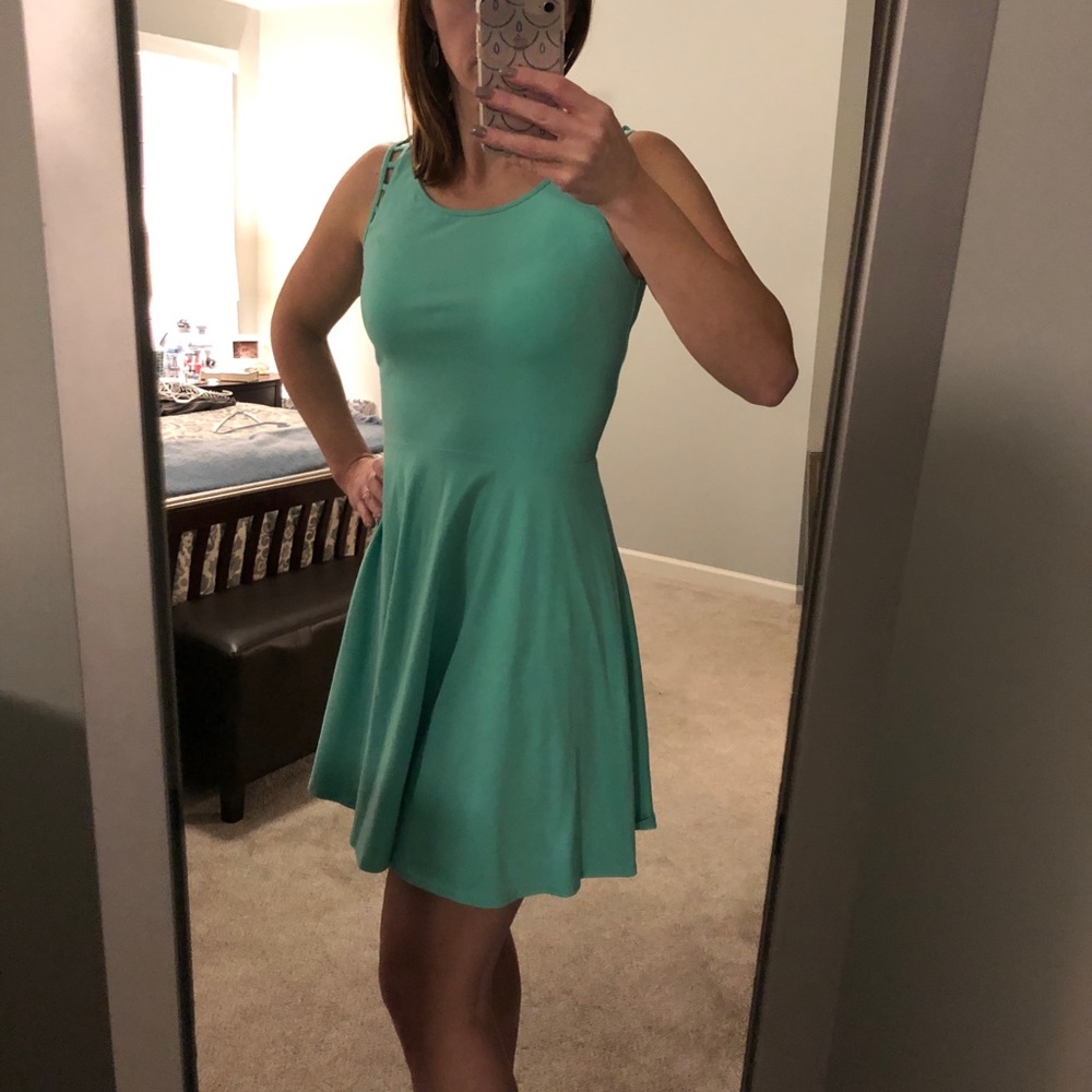 L’Amour aqua dress